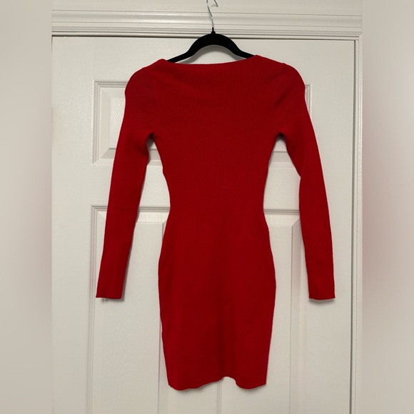 Abercrombie & Fitch Red Knit Sweater Dress  XSP - Picture 6 of 9